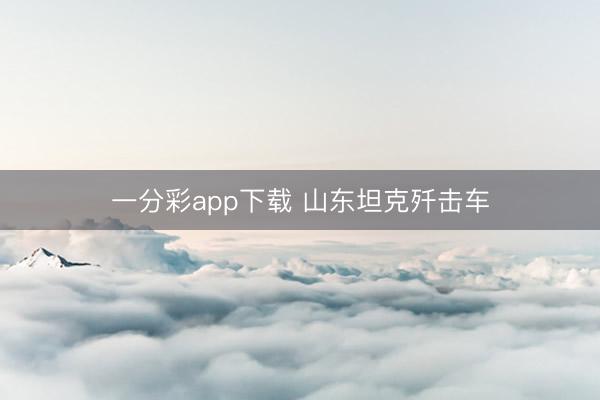 一分彩app下载 山东坦克歼击车