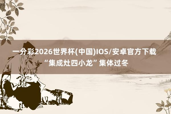 一分彩2026世界杯(中国)IOS/安卓官方下载 “集成灶四小龙”集体过冬