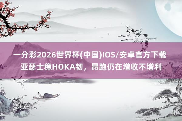 一分彩2026世界杯(中国)IOS/安卓官方下载 亚瑟士稳HOKA韧，昂跑仍在增收不增利