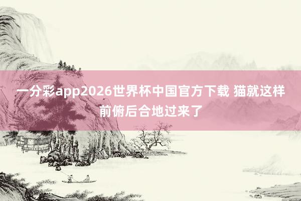 一分彩app2026世界杯中国官方下载 猫就这样前俯后合地过来了