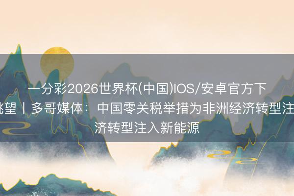 一分彩2026世界杯(中国)IOS/安卓官方下载 各人眺望丨多哥媒体：中国零关税举措为非洲经济转型注入新能源