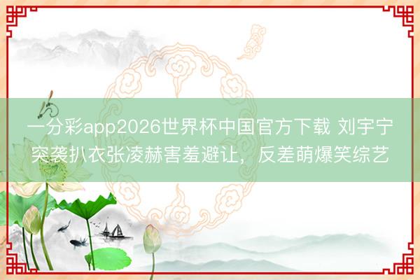 一分彩app2026世界杯中国官方下载 刘宇宁突袭扒衣张凌赫害羞避让，反差萌爆笑综艺